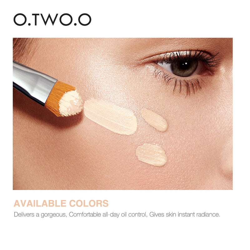 O.TWO.O 8 Colors Liquid Foundation Make Up Concealer Whitening Moisturizer Oil-control Waterproof Liquid Foundation Face Care - Sabreeonline