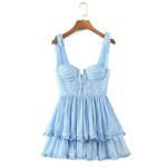 White Summer Strapless Casual Dress