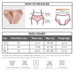 Women's Seamless Cotton Underwear Sexy Low Waist Lace Ruffle Briefs Solid Color Stretch Underpants Breathable Intimates Lingerie - Sabreeonline