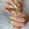 Gold Metallic Fake Nails Press on