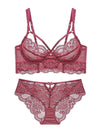 Retro charming red one-piece underwear women confused lace rivet gathered bra bridal wedding suit bodysuit lingerie sets - Sabreeonline