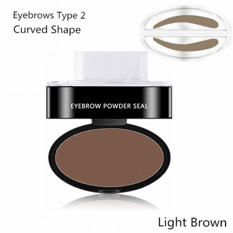 Natural Arched Eyebrow Stamp Quick Makeup Brow Stamps Powder Pallette 9 Options Eyebrow Powder Seal Best Selling Dropshipping - Sabreeonline
