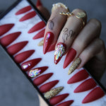 Long Stiletto Glitter Full Set Custom Salon - Sabreeonline