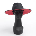 Classical Unisex Wide Brim Splice Two Tone Wool Fedora Hat - Sabreeonline