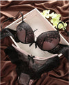 Sexy Underwear Satin Lace Embroidery Sets - Sabreeonline