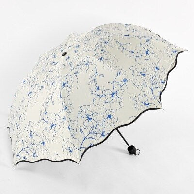 Princess Girl Fashion Wave Edge Sunshade Umbrella - Sabreeonline