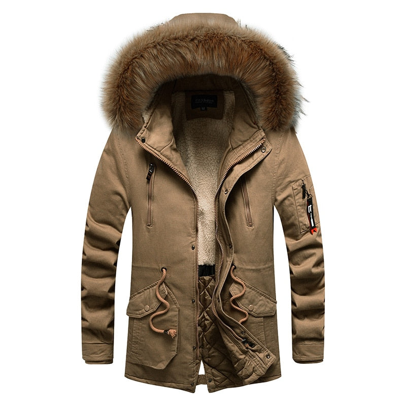 Thick Windproof Coat-long Military Parkas - Sabreeonline