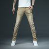 2022 New Men&#39;s Skinny White Jeans Fashion Casual Elastic Cotton Slim Denim Pants Male Brand Clothing Black Gray Khaki - Sabreeonline