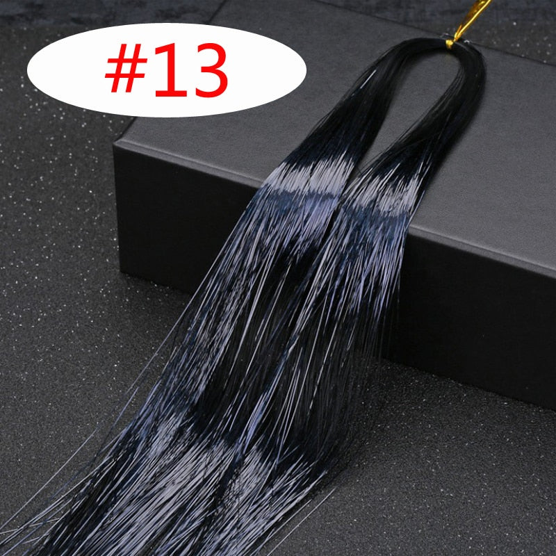 Rainbow Shiny Sparkle Hair Tinsel Kit Women Glitter Hair Extension Hair Bling Dazzles Girls Hippie Braiding Accessories - Sabreeonline