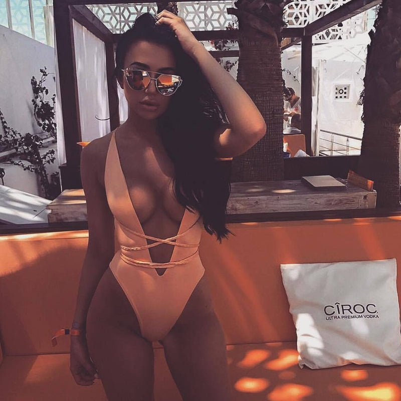 Deep V-Neck Bikini Sexy Swimsuit