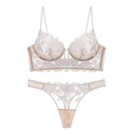 French Lace Embroidery Lingerie Women Set - Sabreeonline