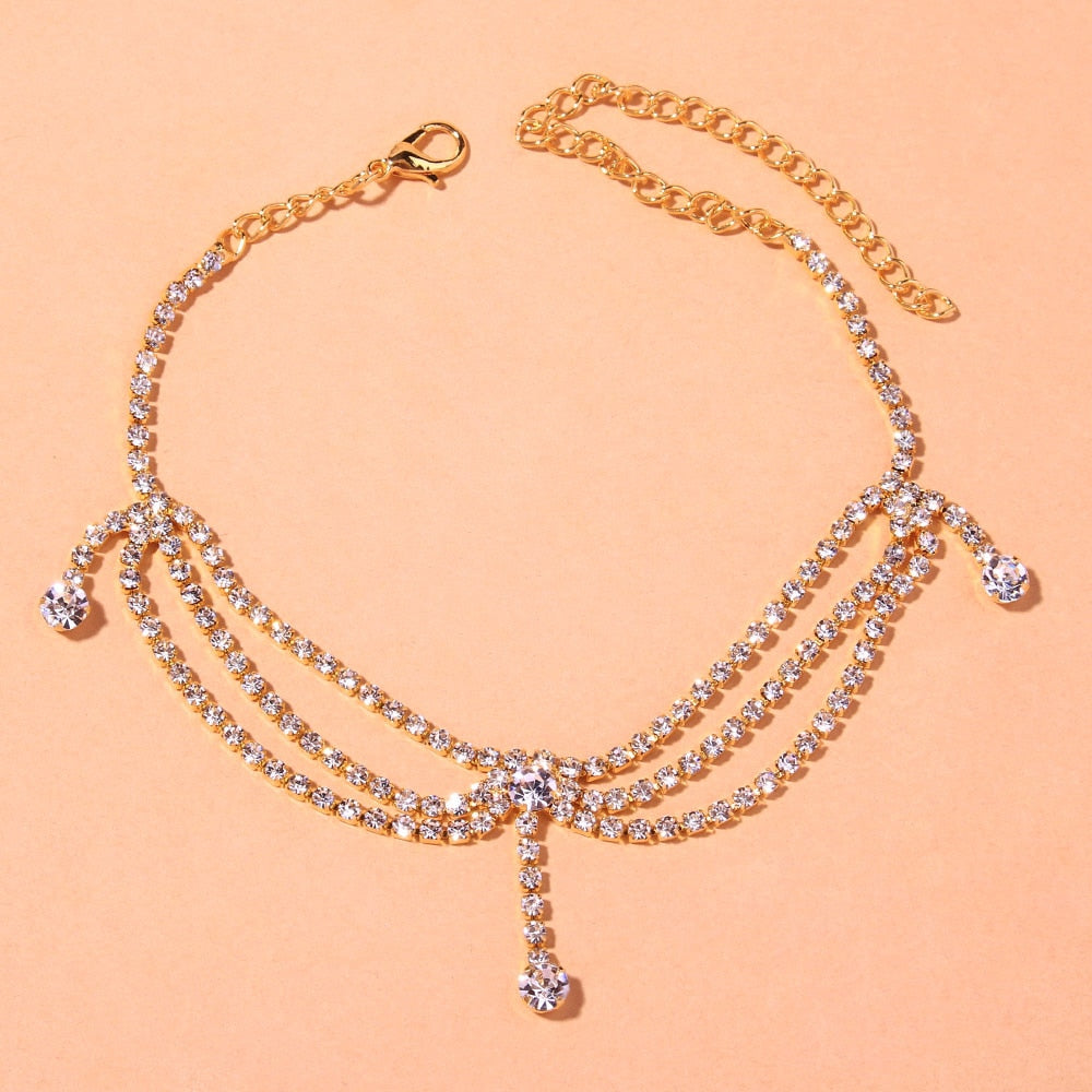 Chain Anklet Foot Bracelet Silver Beach Accessories - Sabreeonline