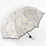 Princess Girl Fashion Wave Edge Sunshade Umbrella - Sabreeonline