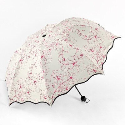 Princess Girl Fashion Wave Edge Sunshade Umbrella - Sabreeonline