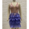 High Quality Pink White Feathers Rayon Bandage Dress Elegant Night Club Party Dress Vestidos - Sabreeonline