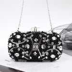 Women Clutch Party Luxury Blue Evening Bag Wedding Purse Crystal Chain Shoulder Bag High Quality Rhinestone Female Clutch - Sabreeonline