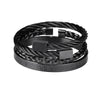 Luxury Roman Number Charm Woven Stainless Steel Bracelet for Men Jewelry - Sabreeonline