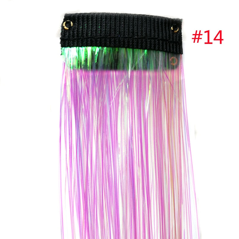 Rainbow Shiny Sparkle Hair Tinsel Kit Women Glitter Hair Extension Hair Bling Dazzles Girls Hippie Braiding Accessories - Sabreeonline