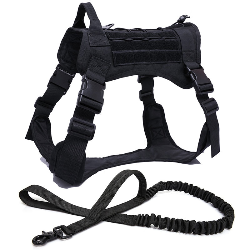 Tactical Dog Harnesses Pet Training Vest Dog Harness And Leash Set For Small Medium Big Dogs Walking Hunting Free Shipping Items - Sabreeonline