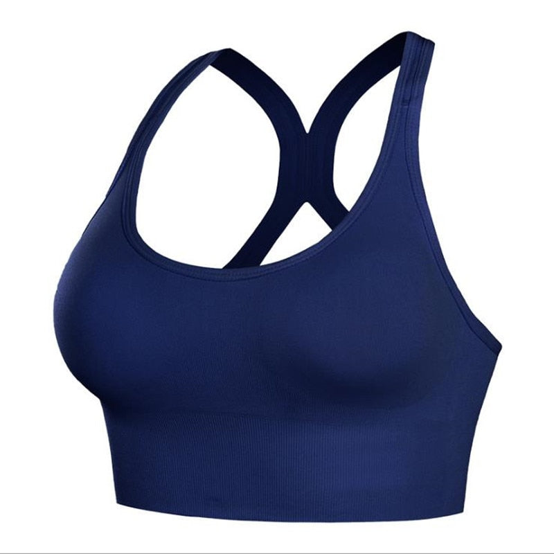 sports bras crop top fitness gym running sportswear women&#39;s Sports underwear push up brassiere plus size Yoga top bra - Sabreeonline