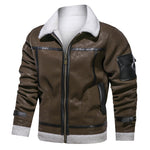 Faux Fur Leather Jacket - Sabreeonline