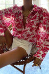Spring Fall Puff Sleeve Shirts Blouse Women Floral/Leopard Long Sleeve Lapel Buttons Vintage Shirts Elegant Blouses Tops Female - Sabreeonline