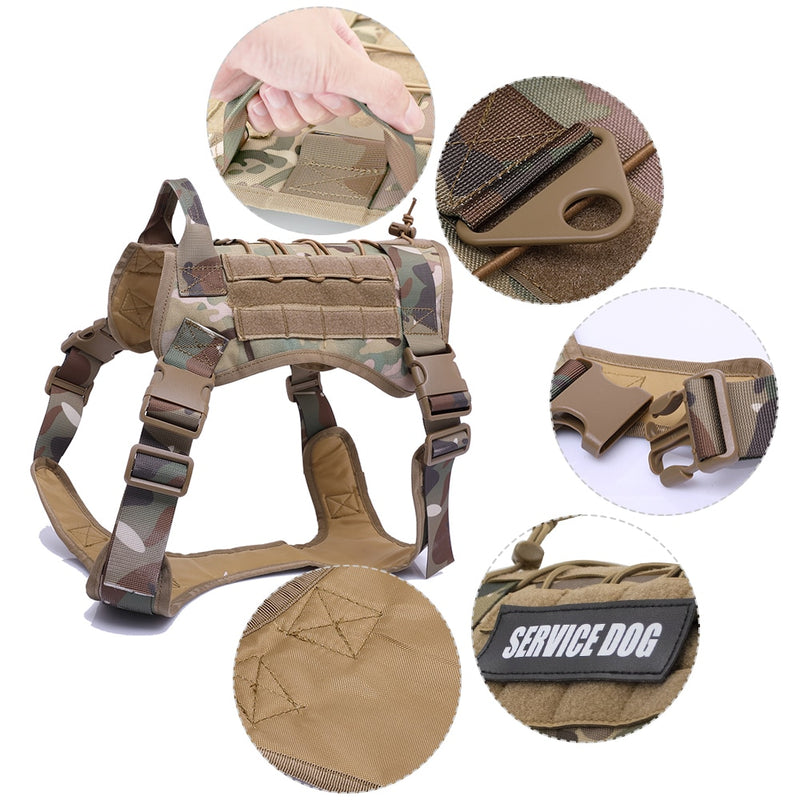 Tactical Dog Harnesses Pet Training Vest Dog Harness And Leash Set For Small Medium Big Dogs Walking Hunting Free Shipping Items - Sabreeonline