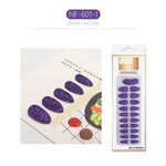 Set Shiny Matte Nail Tips with Designs Reusable Press - Sabreeonline