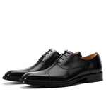 Green Men Dress Shoes Brand Italian Luxury Genuine Leather Lace Up Brown Black Wedding Business Formal Shoes Men Oxfords Shoes - Sabreeonline