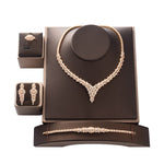 Bridal Necklace Earrings Ring and Bracelet Jewelry - Sabreeonline
