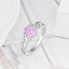 Pink Opal Rings Pendant Necklaces Stud Earrings - Sabreeonline