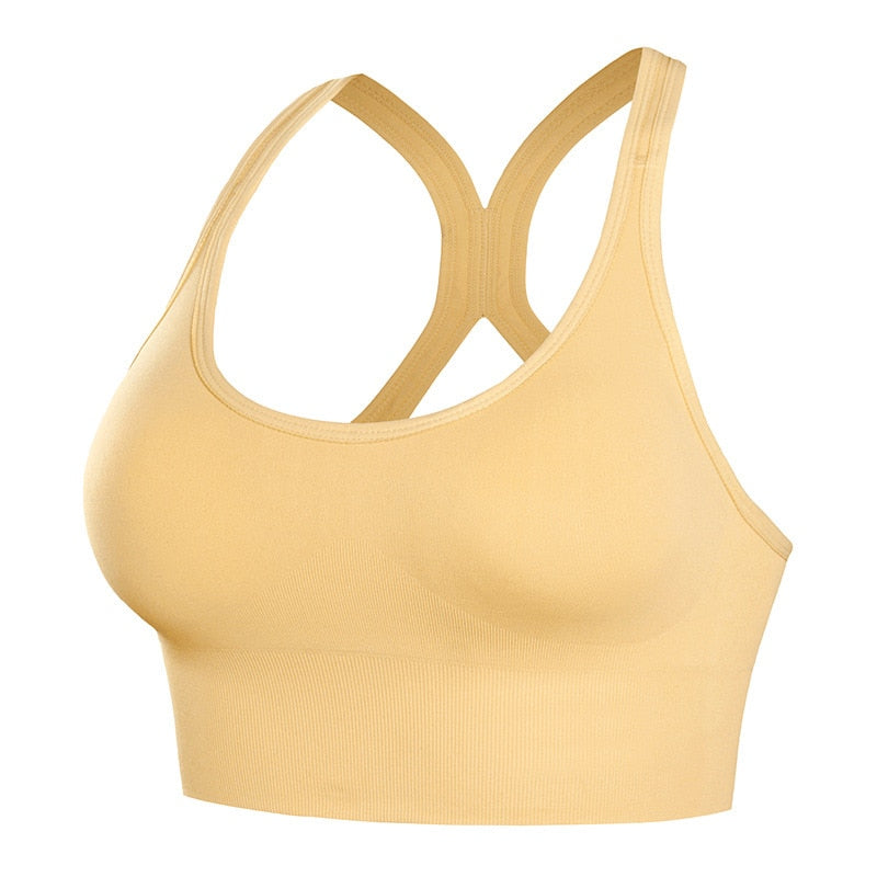 sports bras crop top fitness gym running sportswear women&#39;s Sports underwear push up brassiere plus size Yoga top bra - Sabreeonline