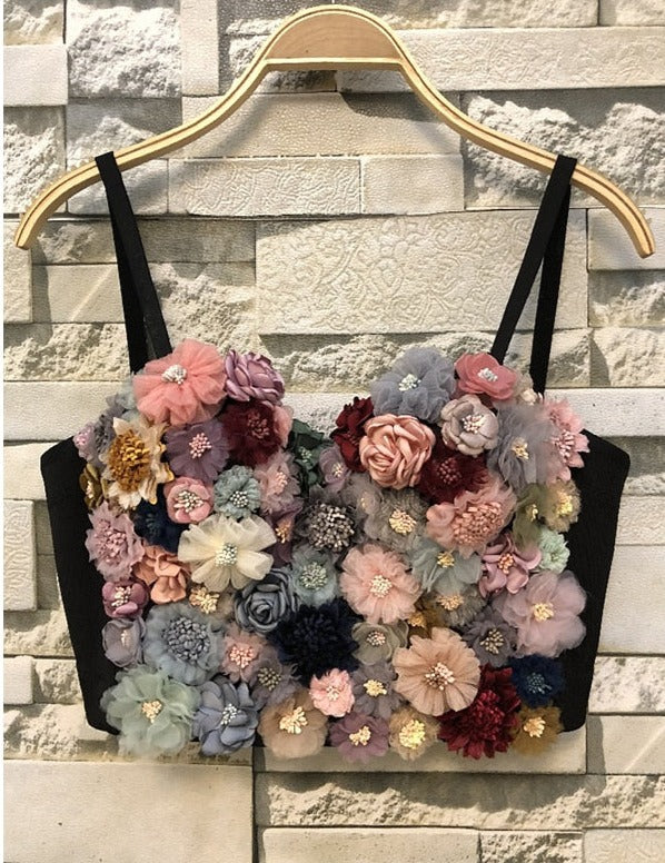 Floral Corselets Bralette Vest