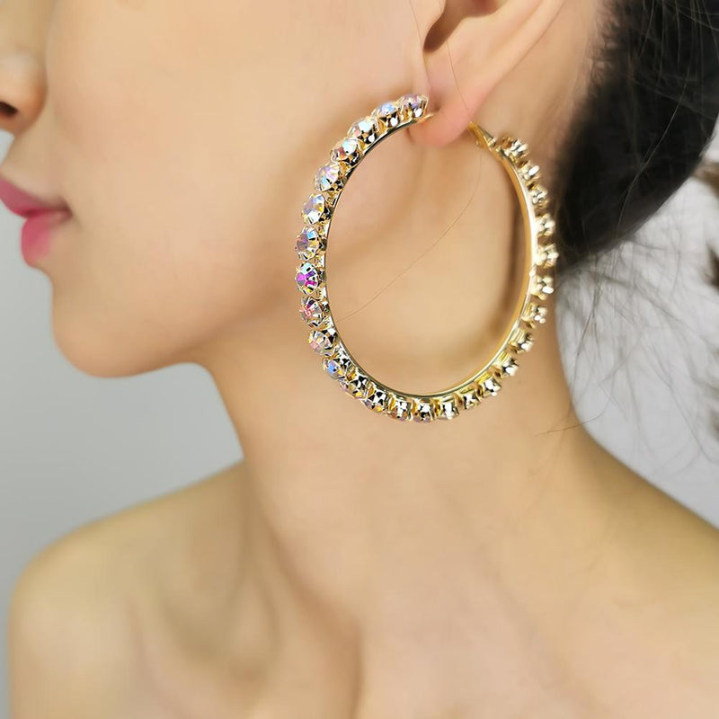 Big Circle Hoop Earrings - Sabreeonline