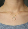Hot Sale Delicate Moon pendant Necklace Gold - Sabreeonline