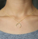 Hot Sale Delicate Moon pendant Necklace Gold - Sabreeonline