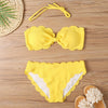 Sexy Bandeau Bikini Set 2023 Women Brazilian Swimsuit Solid Swimwear Female Summer Beachwear Bathing Suit Bequine