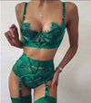 Lace Bandage Lingerie Sexy Push up Set - Sabreeonline