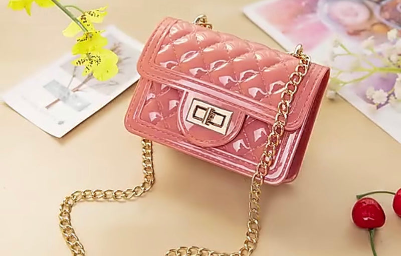Mini Jelly Purse and Handbag with Pearls Top Handle Faux Quilted cute small coin pouch Party purse - Sabreeonline