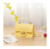 Mini Jelly Purse and Handbag with Pearls Top Handle Faux Quilted cute small coin pouch Party purse - Sabreeonline