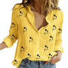 Leisure White Yellow Shirts Button Lapel Cardigan Top Lady Loose Long Sleeve Oversized Shirt Womens Blouses Casual Tunic Blusas - Sabreeonline