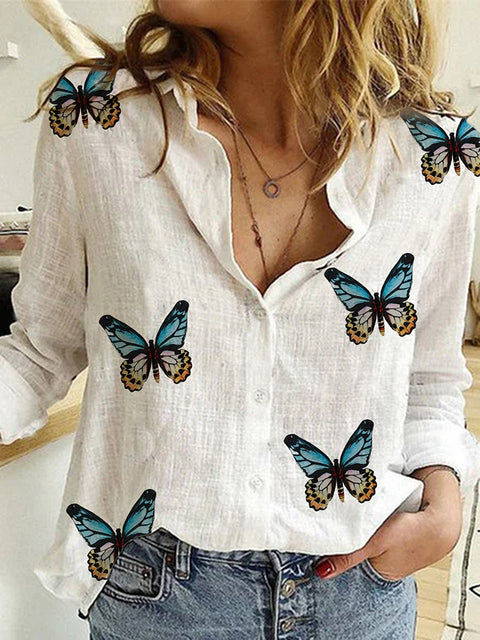 Leisure White Yellow Shirts Button Lapel Cardigan Top Lady Loose Long Sleeve Oversized Shirt Womens Blouses Casual Tunic Blusas - Sabreeonline