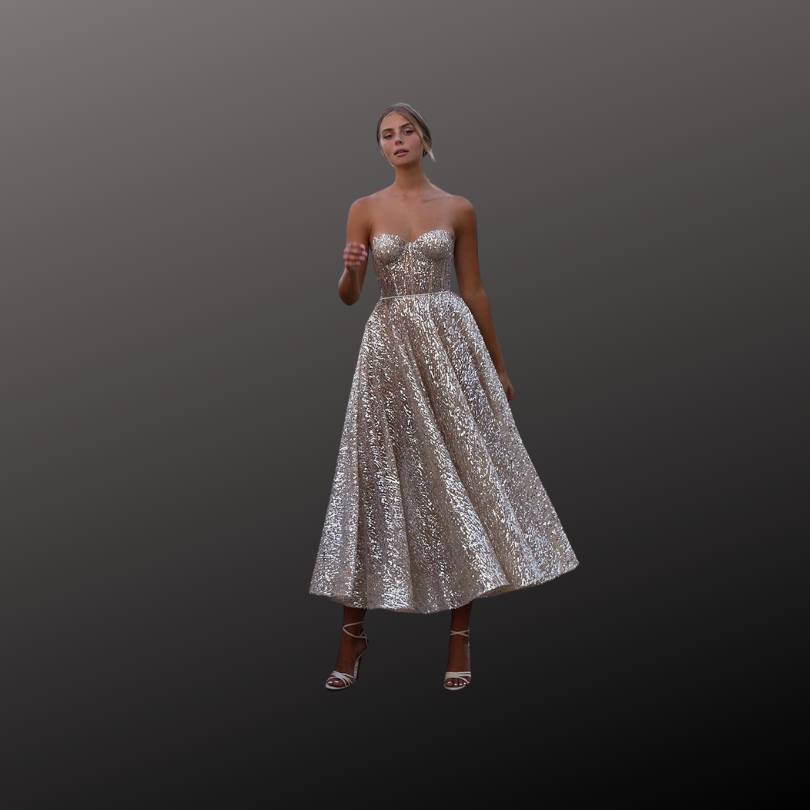 Glitter Sequin Lace Sleeveless - Sabreeonline