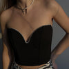 Niche V-neck Slim-Fit Sexy Figure Flattering Vest Top - Sabreeonline