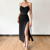 Instahot Slim-Waist Halter Dress with Chain - Sabreeonline
