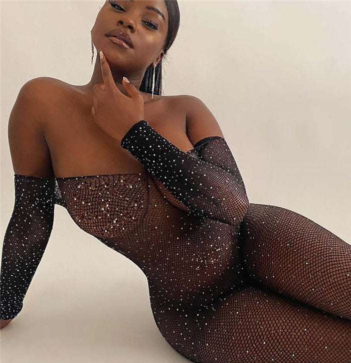 Sexy Sexy Stockings Mesh Bodysuit - Sabreeonline