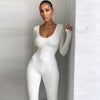 Low-Neck and High-Waist Sports Jumpsuit - Sabreeonline