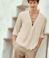 V-neck Long-Sleeved Casual Top - Sabreeonline