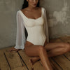 Girl Square Collar Fashion Sexy Backless Base Shirt - Sabreeonline