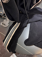 Thickened Black Straight Casual Pants for Women 2022 New Autumn Winter Trousers High Waist Loose Slimming Wide Leg Sweatpants - Sabreeonline